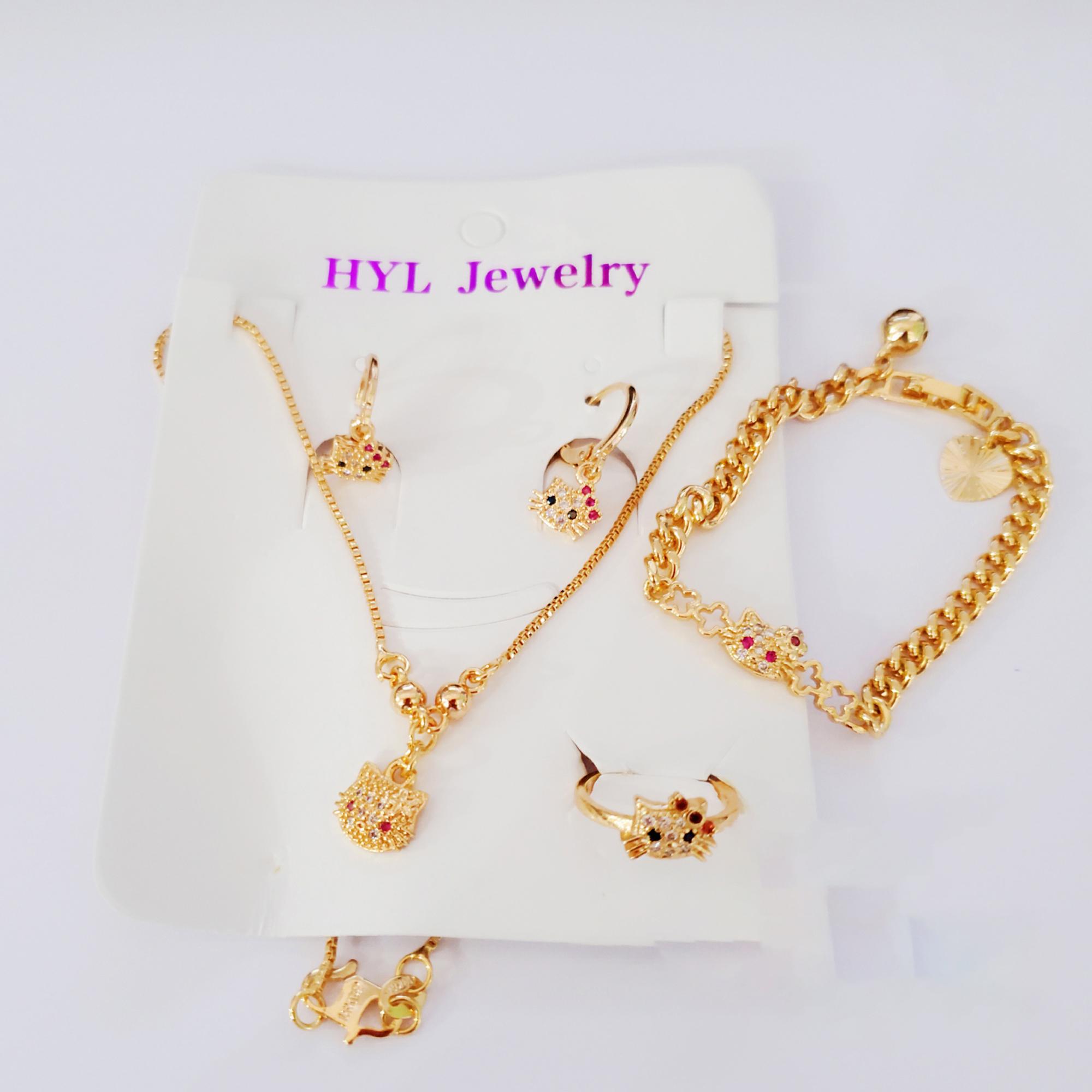 Perhiasan Set Anak Hello Kitty Xuping Cantik Lucu Dan Kekinian Warna Gold 03 Perhiasan Set Anak Hello Kitty Xuping Cantik Lucu Dan Kekinian Warna Gold 03