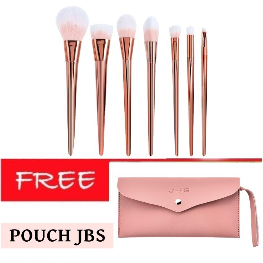 JBS New York Free Pouch JBS Kuas Makeup Brush Set 7 Make Up Set / K007 JBS New York Free Pouch JBS Kuas Makeup Brush Set 7 Make Up Set / K007