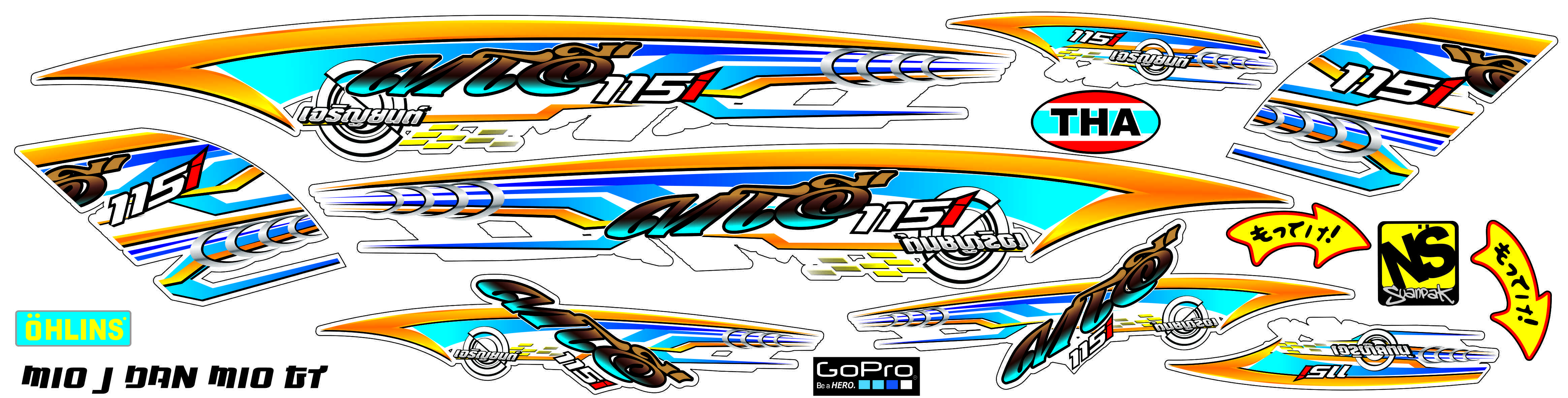 STRIPING MIO J DAN MIO GT STICKER TRASPARAN UV DISEN F1 STRIPING MIO J DAN MIO GT STICKER TRASPARAN UV DISEN F1