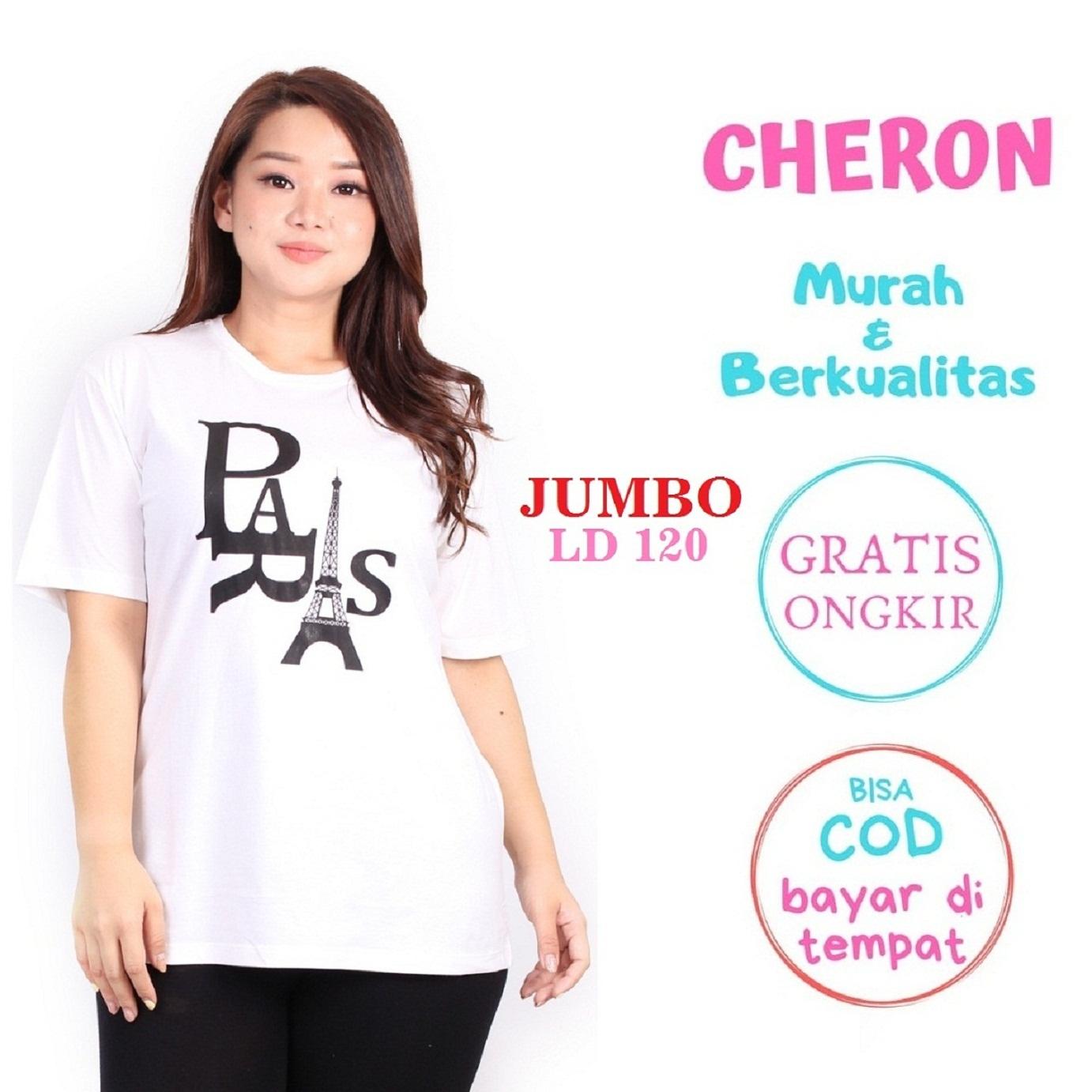 CHERON 16823 - Kaos Oblong Wanita JUMBO Real Pic Fit 3XL Baju Distro Cewek Atasan Kekinian Murah Lengan Pendek Tumblr Tee Casual T-shirt Cotton Combed Tshirt Pakaian Remaja Dewasa Abg Untuk Olahraga Santai Jalan-jalan Olah Raga Sport Warna Khusus Putih CHERON 16823 - Kaos Oblong Wanita JUMBO Real Pic Fit 3XL Baju Distro Cewek Atasan Kekinian Murah Lengan Pendek Tumblr Tee Casual T-shirt Cotton Combed Tshirt Pakaian Remaja Dewasa Abg Untuk Olahraga Santai Jalan-jalan Olah Raga Sport Warna Khusus Putih