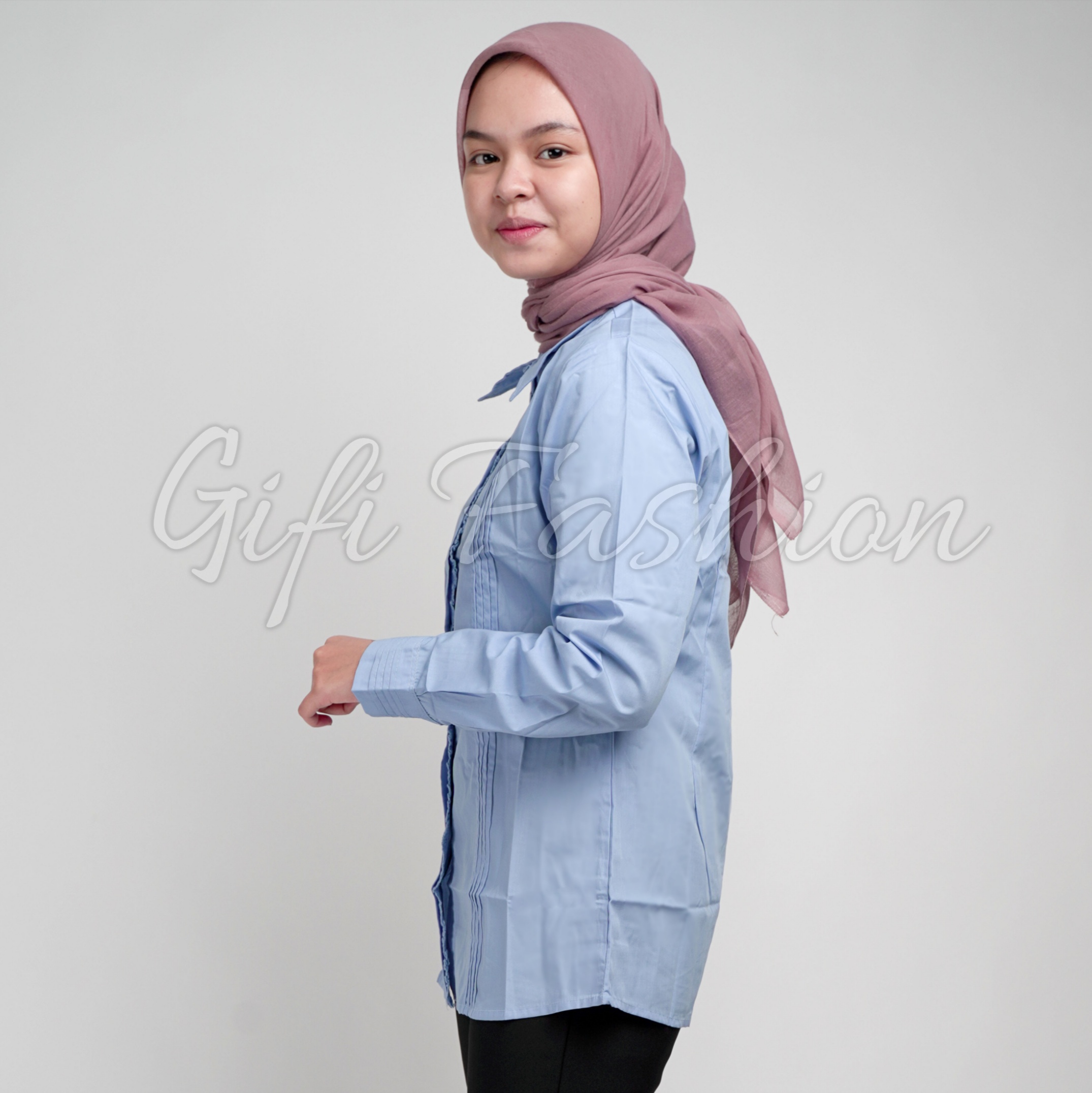 Kemeja Basic Wanita / Baju Kantor Lengan Panjang Cewek / Atasan Kemeja Kerja Rempel / Atasan Casual Kemeja Basic Wanita / Baju Kantor Lengan Panjang Cewek / Atasan Kemeja Kerja Rempel / Atasan Casual