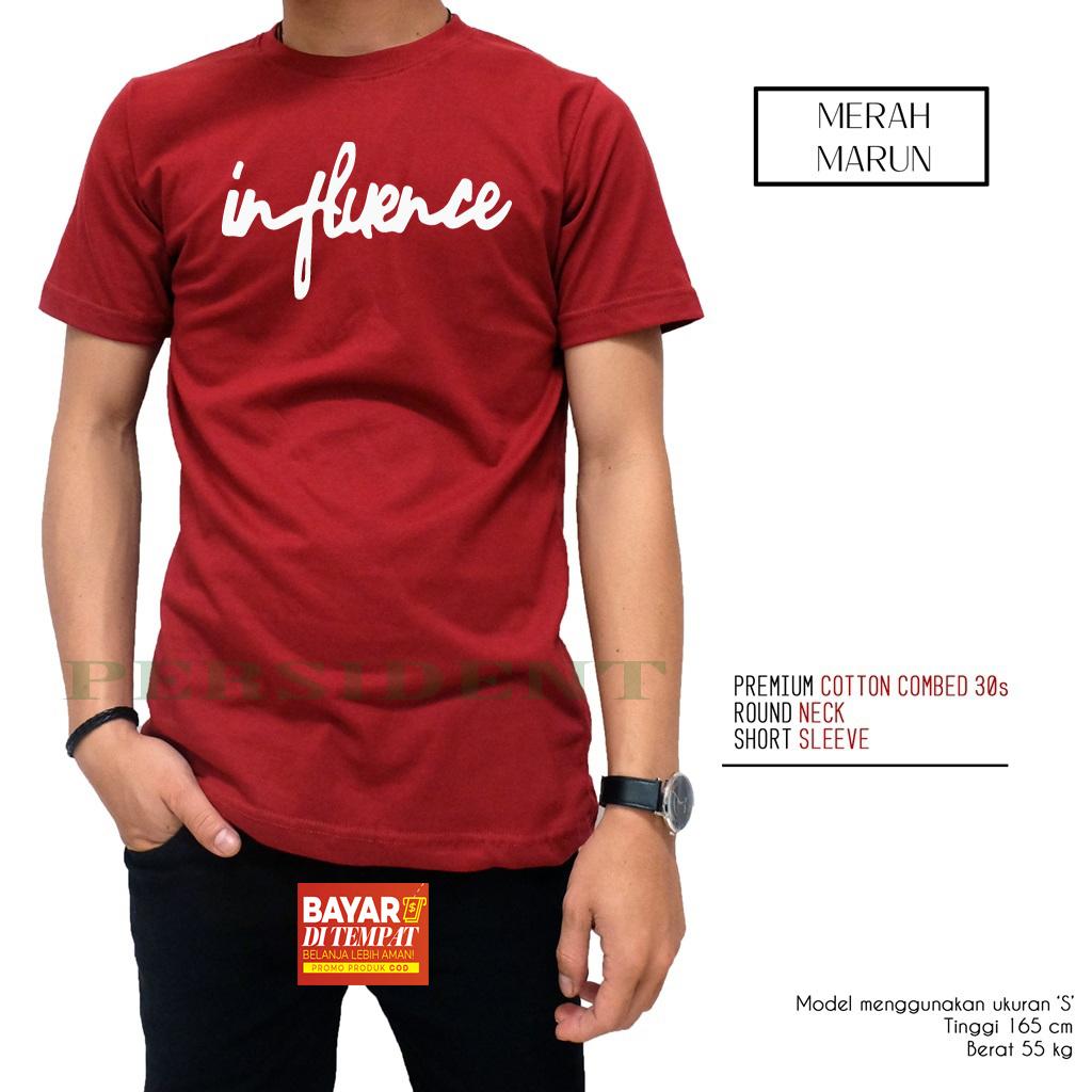 PERSIDENT STORE - Kaos Distro INFLUENCE T-Shirt Distro Fashion 100% Soft Cotton Combed 30s Kaos Pria Kaos Fashion Baju Distro T - Shirt Gambar tulisan Kartun Marvel Sablon Plastisol Atasan Pria Wanita Katun Simple Keren Cowo Cewe Pakaian Distro PERSIDENT STORE - Kaos Distro INFLUENCE T-Shirt Distro Fashion 100% Soft Cotton Combed 30s Kaos Pria Kaos Fashion Baju Distro T - Shirt Gambar tulisan Kartun Marvel Sablon Plastisol Atasan Pria Wanita Katun Simple Keren Cowo Cewe Pakaian Distro