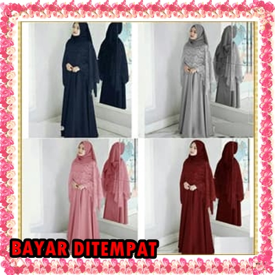 GAMIS BISMILLAH JERSEY + BRUKAT GAMIS PANJANG LONG DRESS MUSLIM MOTIF BROKAT ATASAN MUSLIM BROKAT GAMIS BISMILLAH JERSEY + BRUKAT GAMIS PANJANG LONG DRESS MUSLIM MOTIF BROKAT ATASAN MUSLIM BROKAT