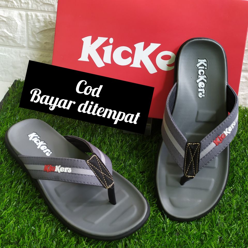 Bisa COD Ukuran 39 40 41 42 43 Sandal Kulit Pria Kickers Sandal Japit bisban Bisa COD Ukuran 39 40 41 42 43 Sandal Kulit Pria Kickers Sandal Japit bisban