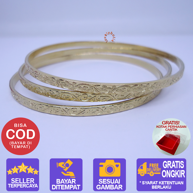 Lovelybutik - Gelang Keroncong Titanium / Gelang bangle / Gelang Lidya Keroncong 3 ins 1 Titanium Gold / Gelang Bangle / Gelang Tangan Wanita / Gelang Titanium wanita / Aksesoris Wanita / LBA_1132 - GLD / GOLD Lovelybutik - Gelang Keroncong Titanium / Gelang bangle / Gelang Lidya Keroncong 3 ins 1 Titanium Gold / Gelang Bangle / Gelang Tangan Wanita / Gelang Titanium wanita / Aksesoris Wanita / LBA_1132 - GLD / GOLD