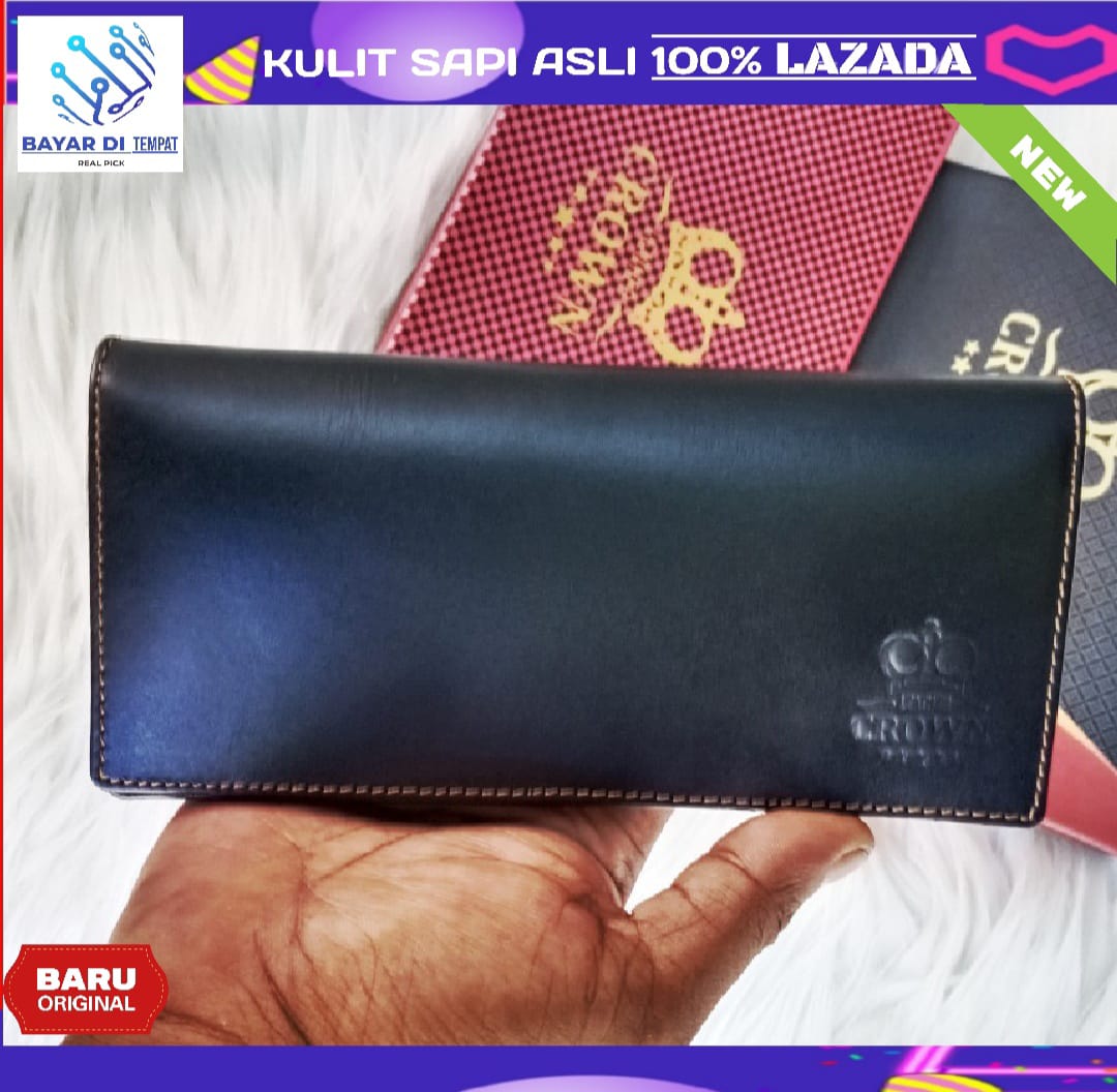 Dompet pria Panjang / dompet kulit Asli 100%/ dompet murah / dompet kulit pria / dompet Merk CROWN Dompet pria Panjang / dompet kulit Asli 100%/ dompet murah / dompet kulit pria / dompet Merk CROWN