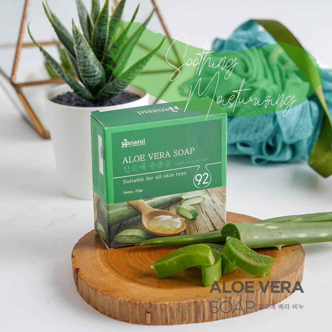 Sabun Cuci Muka Murah BPOM/ Sabun Membuat Wajah Segar Dan Halus/ Face wash / HANASUI- Body Bar Soap - Aloe Vera Sabun Cuci Muka Murah BPOM/ Sabun Membuat Wajah Segar Dan Halus/ Face wash / HANASUI- Body Bar Soap - Aloe Vera