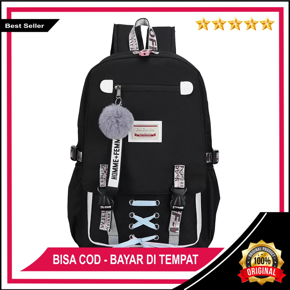 FTD Fashion - Tas Ransel Anak Sekolah Remaja Wanita Terbaru 2020 Terbaru Gendong Kantong Korea SMA SMP COD Bisa Bayar Di Tempat Murah Gadis Kekinian Pita FTD Fashion - Tas Ransel Anak Sekolah Remaja Wanita Terbaru 2020 Terbaru Gendong Kantong Korea SMA SMP COD Bisa Bayar Di Tempat Murah Gadis Kekinian Pita