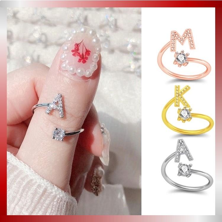 Indo - (SILVER) Cincin Huruf Silver Stainless / Cincin Alphabet / Fashion Perhiasan Wanita Indo - (SILVER) Cincin Huruf Silver Stainless / Cincin Alphabet / Fashion Perhiasan Wanita