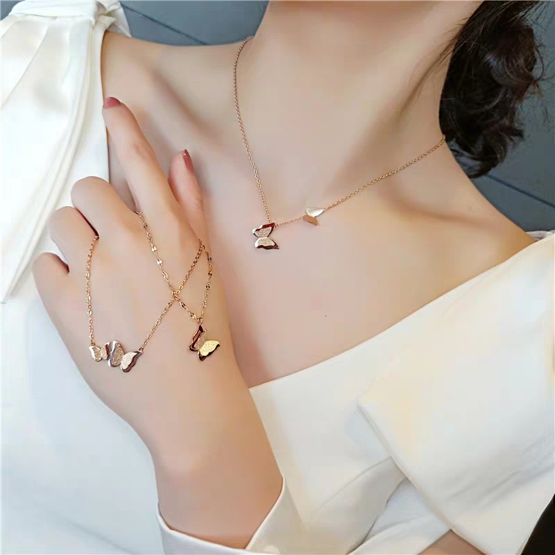 New Kalung Fashion Style butterfly/Kupu-Kupu gold kalung Cantik TITANIUM New Kalung Fashion Style butterfly/Kupu-Kupu gold kalung Cantik TITANIUM