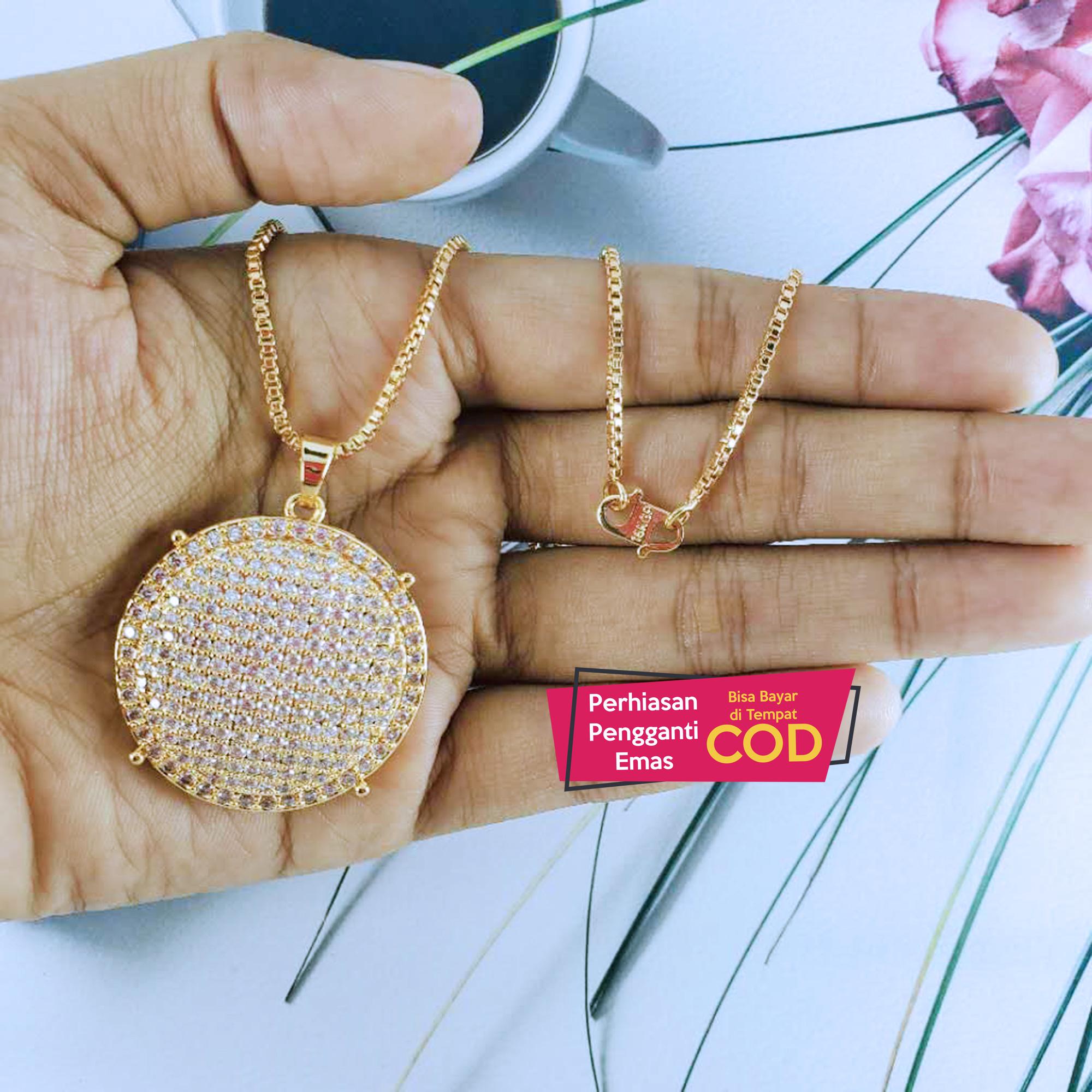 Perhiasan Pengganti Emas - Set Kalung Liontin Permata LP5 Perhiasan Pengganti Emas - Set Kalung Liontin Permata LP5