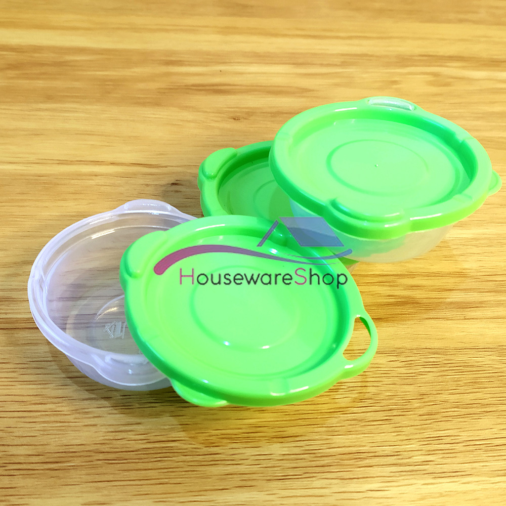 Mangkok Tutup Bekal / Tempat MPASI / Sealware Bulat Amanda Small Isi 3 Pcs - Food Grade Mangkok Tutup Bekal / Tempat MPASI / Sealware Bulat Amanda Small Isi 3 Pcs - Food Grade