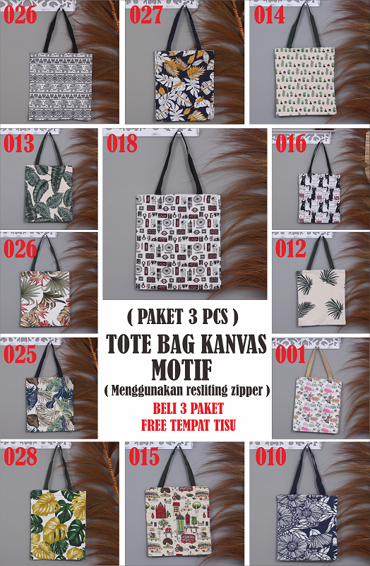 ( PAKET 3 PCS )TOTEBAG / TOTE BAG / TAS FASHION RESLETING Tas Kain Kanvas Tenteng Motif Kanvas Bag Tas Kain Karakter - Tote Bag Sleting Wanita Import - Tote Bag Wanita Import - Tas Fashion Wanita Terbaru -Tas Tote Wanita - Totebag Kanvas - Tas Selempang ( PAKET 3 PCS )TOTEBAG / TOTE BAG / TAS FASHION RESLETING Tas Kain Kanvas Tenteng Motif Kanvas Bag Tas Kain Karakter - Tote Bag Sleting Wanita Import - Tote Bag Wanita Import - Tas Fashion Wanita Terbaru -Tas Tote Wanita - Totebag Kanvas - Tas Selempang