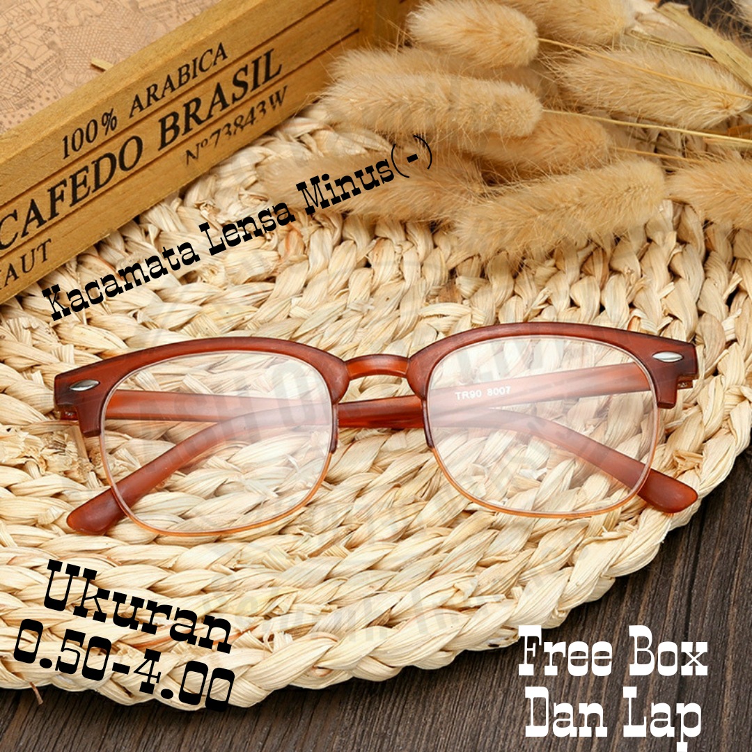 PROMO Kacamata Minus Model Kotak Harajuku Korean Style 0.50-4.00 Free Box Dan Lap Pembersih Sunglasses PROMO Kacamata Minus Model Kotak Harajuku Korean Style 0.50-4.00 Free Box Dan Lap Pembersih Sunglasses