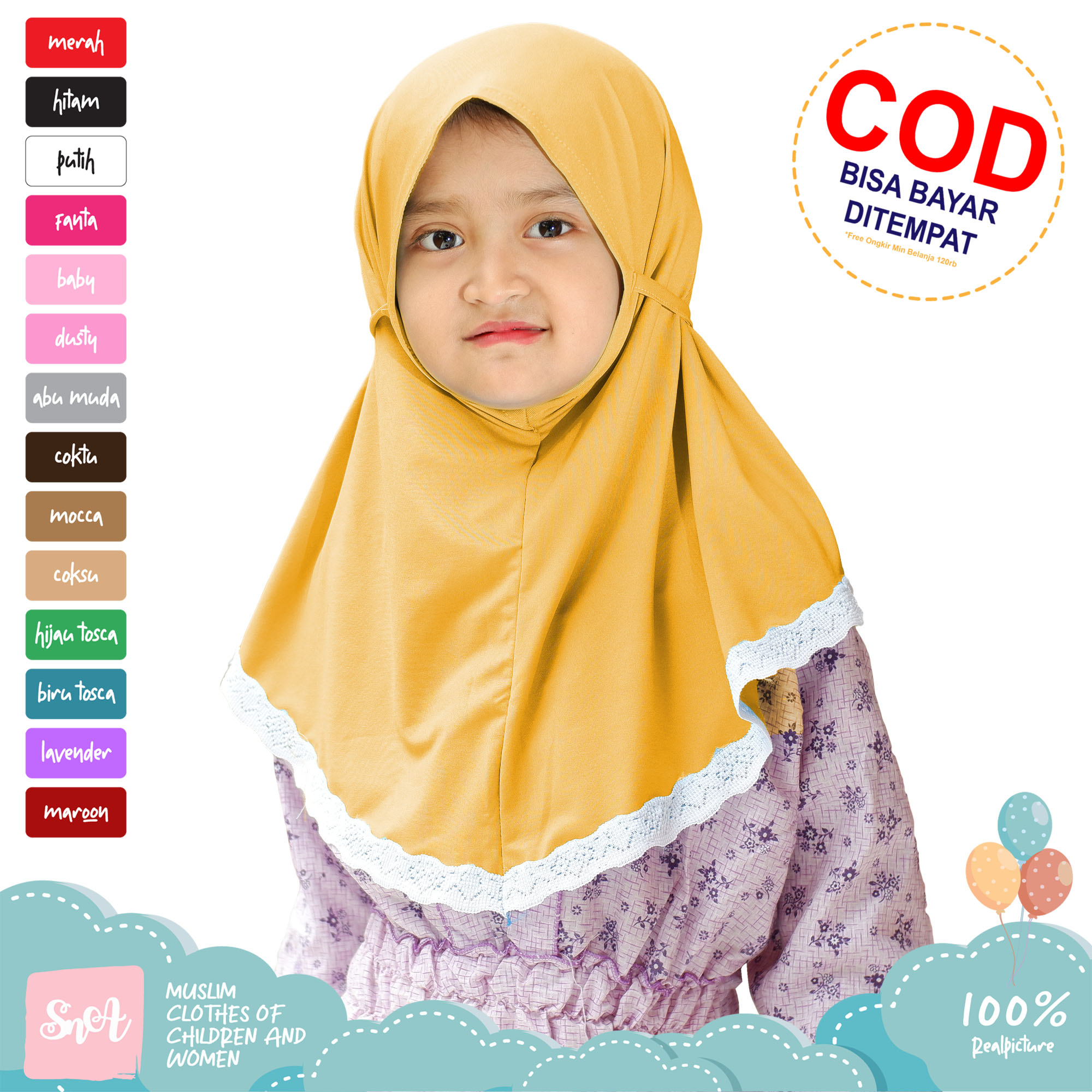 SNA Konveksi Kerudung Anak Bergo Amira Renda Tali Instan / Hijab Bergo Anak dan Jilbab Bergo Anak Maryam (KA-AMR) SNA Konveksi Kerudung Anak Bergo Amira Renda Tali Instan / Hijab Bergo Anak dan Jilbab Bergo Anak Maryam (KA-AMR)
