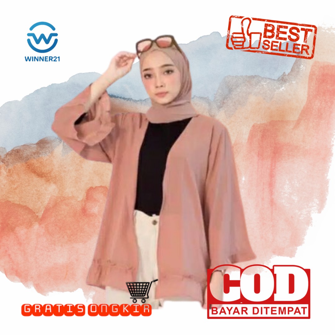 WINNER21 COD Cardigan Wanita Kekinian / Outer Wanita Cardigan / Outer Wanita Lengan Panjang / Outer Wanita Muslim / Outer Wanita Hijab Kekinian WINNER21 COD Cardigan Wanita Kekinian / Outer Wanita Cardigan / Outer Wanita Lengan Panjang / Outer Wanita Muslim / Outer Wanita Hijab Kekinian