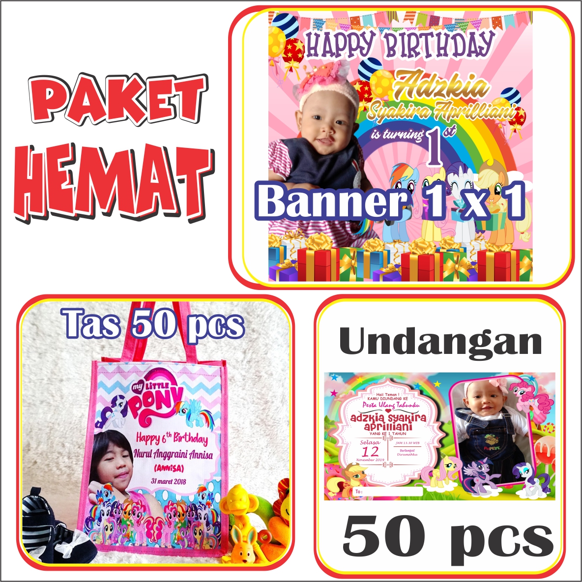Paket Perlengkapan Ulang Tahun Anak Spanduk Ultah / Banner Ultah /Backdrop / Undangan / Dan / Tas Ulang Tahun Paket Perlengkapan Ulang Tahun Anak Spanduk Ultah / Banner Ultah /Backdrop / Undangan / Dan / Tas Ulang Tahun