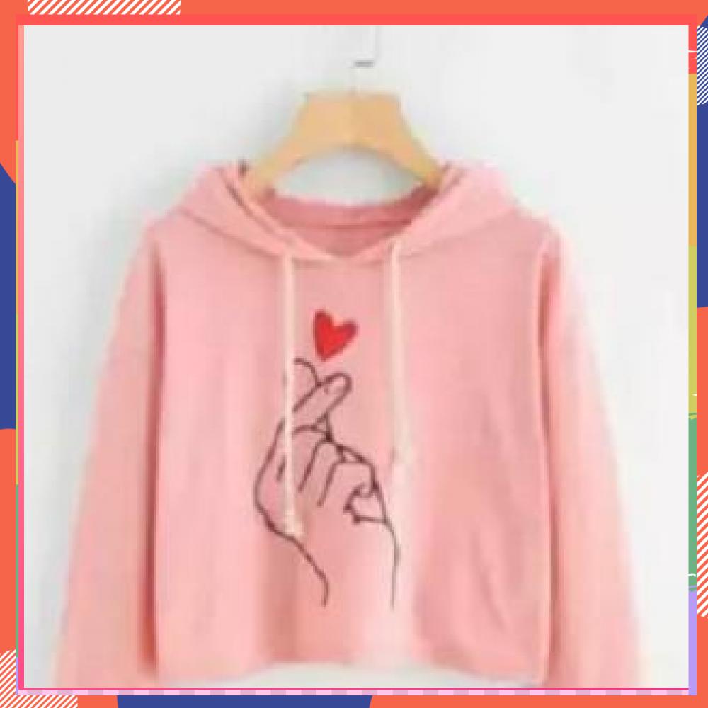 EsteticCollection Sweater Wanita Hoodie Crop Lengan Panjang Love in The Air Babyterry EsteticCollection Sweater Wanita Hoodie Crop Lengan Panjang Love in The Air Babyterry