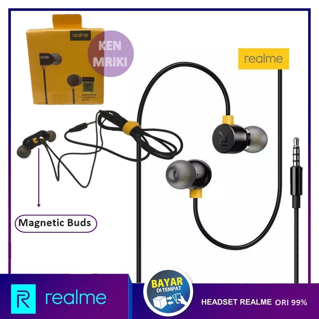 Realme Buds Handsfree / Earphone / Headset In Ear Kabel Jack 35mm Audio Connect SUPER BASS High Quality - Hitam Realme Buds Handsfree / Earphone / Headset In Ear Kabel Jack 35mm Audio Connect SUPER BASS High Quality - Hitam
