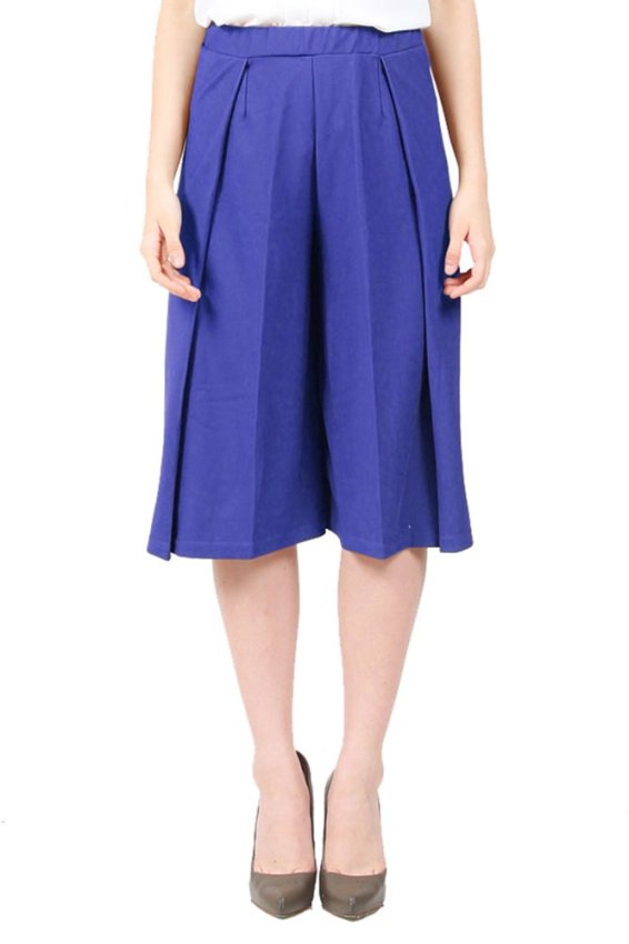 harga Yoorafashion Celana Kulot Wanita - Layer Cullotes Pants - Biru Elektrik Lazada.co.