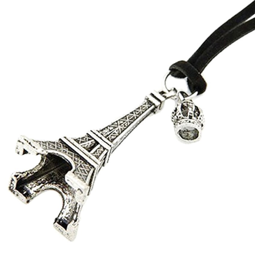Ofashion Aksesoris Kalung XX-CA-1702K011 Modern Necklace Accessories Panjang 50 Cm. Source · Fashionista Kalung Korea Eiffel Black Rope KN22105 - Silver