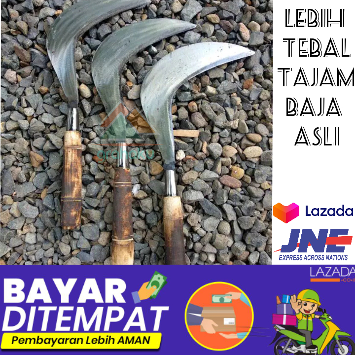 Arit Sabit Pemotong Rumput - Arit Per Baja Asli Produk Jawa - Sabit Tajam Murah Arit Sabit Pemotong Rumput - Arit Per Baja Asli Produk Jawa - Sabit Tajam Murah