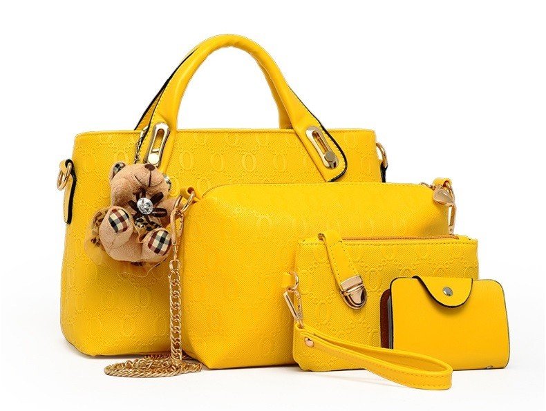 Vicria Tas Branded Wanita - High Quality Korean Style 4in1 - Ungu
