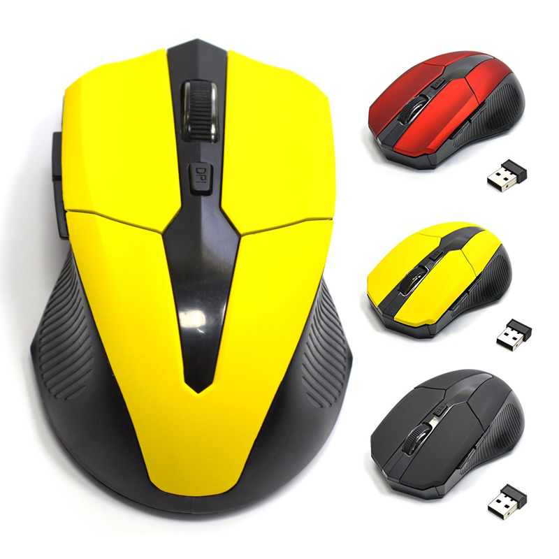 YBC Gaming Mouse Optik Nirkabel 5 Tombol untuk Komputer Laptop (Merah)