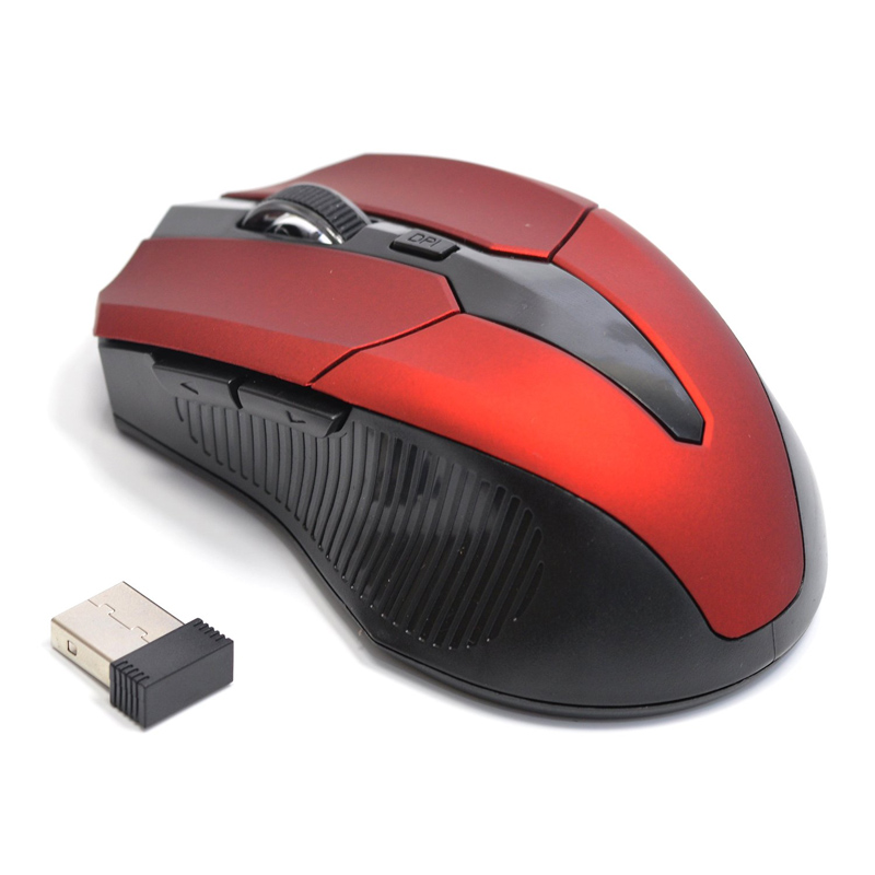 YBC Gaming Mouse Optik Nirkabel 5 Tombol untuk Komputer Laptop (Merah)