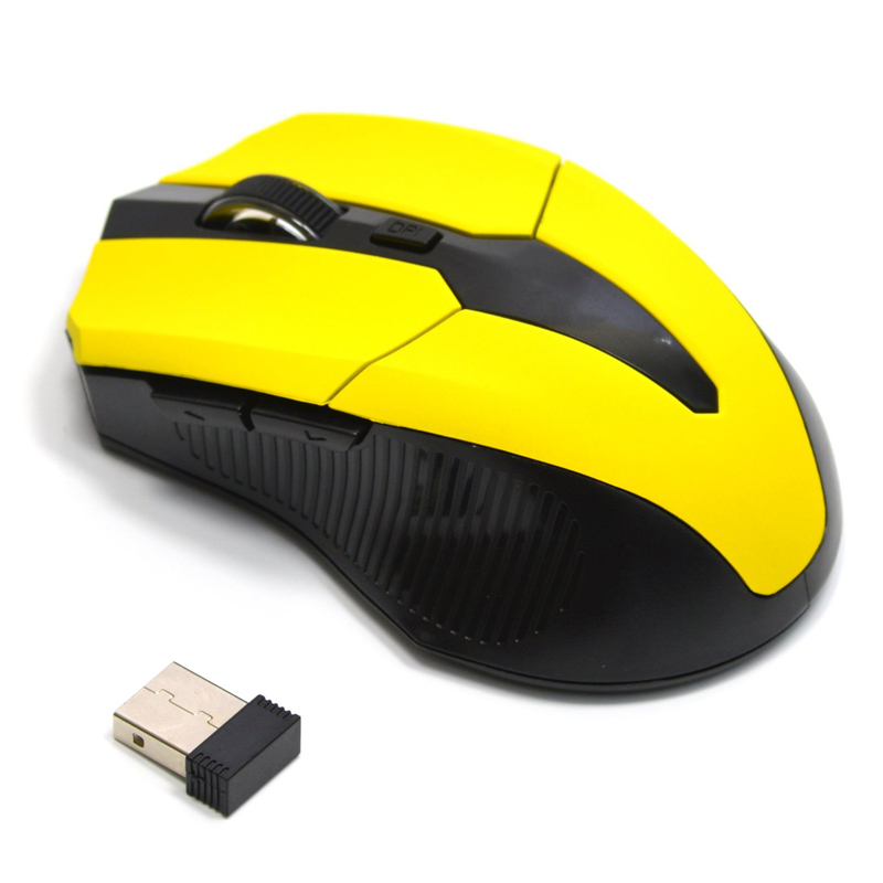 YBC Gaming Mouse Optik Nirkabel 5 Tombol untuk Komputer Laptop (Merah)