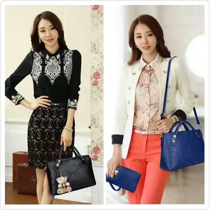 Tas Fashion - High Quality Korean Style 4in1 - Coklat