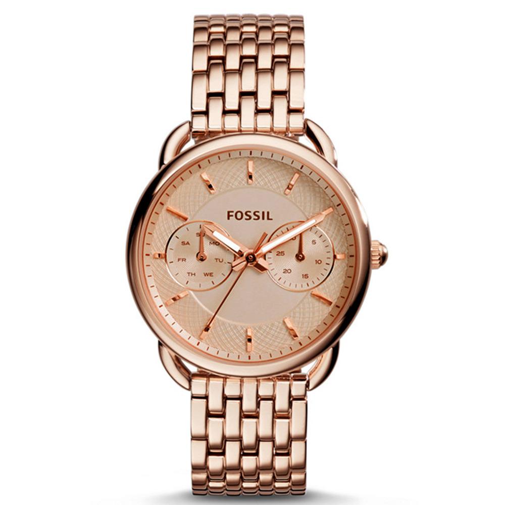 Fossil Taylor Chronograph - Jam Tangan Wanita - Rosegold - Stainless Steel - ES3713 - Watch
