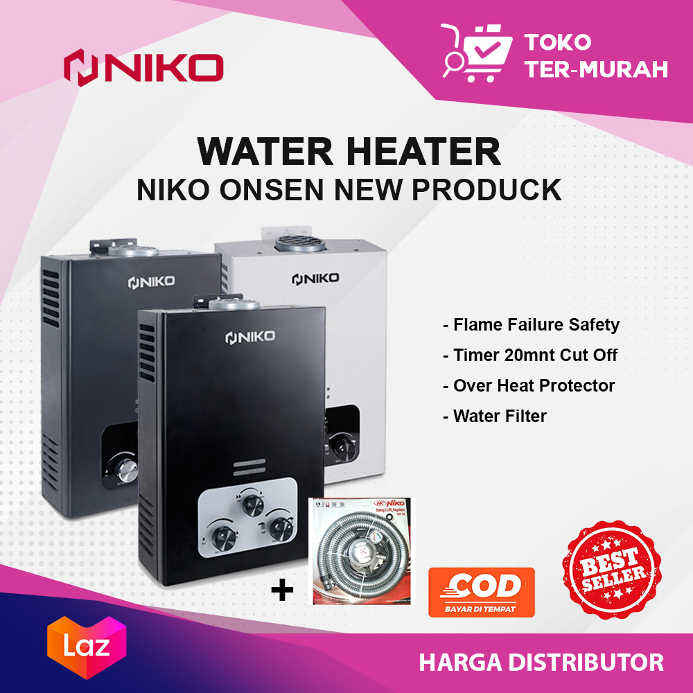 WATER HEATER ONSEN NIKO NON LED HITAM