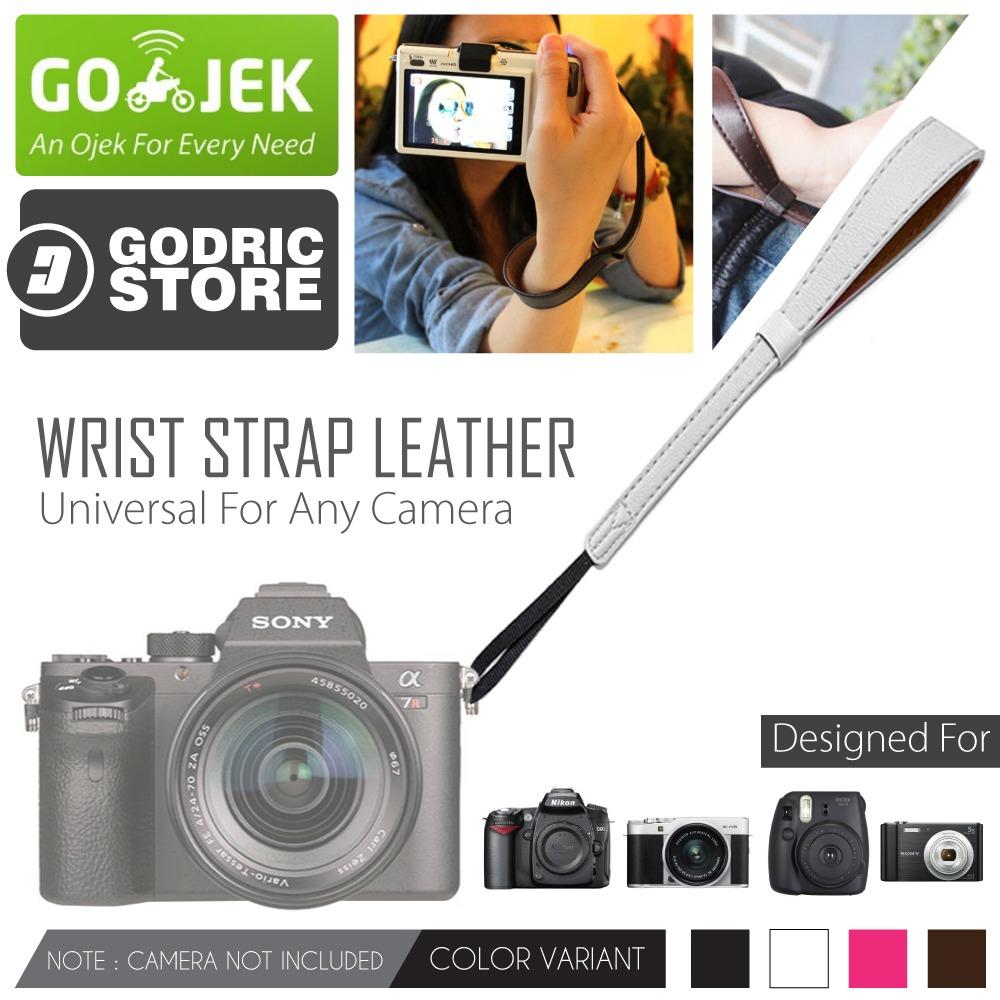 Godric Leather Wrist Strap Kamera Universal DSLR Mirrorless Fujifilm Sony Canon Leica Etc - Putih