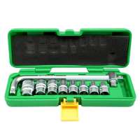TEKIRO 1/2 INCH SOCKET SET 6 PT 8 - 24 MM (TB PLASTIK) 10 PCS / KUNCI SOCK SET / SOCKET SET / TOOLS - ALAT PERKAKAS