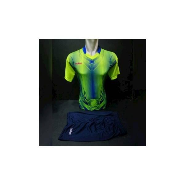 Setelan Baju Olahraga Voli Molten MT01 Hijau Stabilo