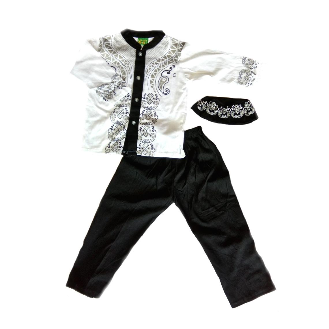 zhafir - Baju Koko Bayi Bordir New / Baju Setelan Muslim Bayi dan Anak - Baju Anak Murah Setelan Koko Murah Koko Bayi Koko Murah - Warna Bordir Acak Atau Random