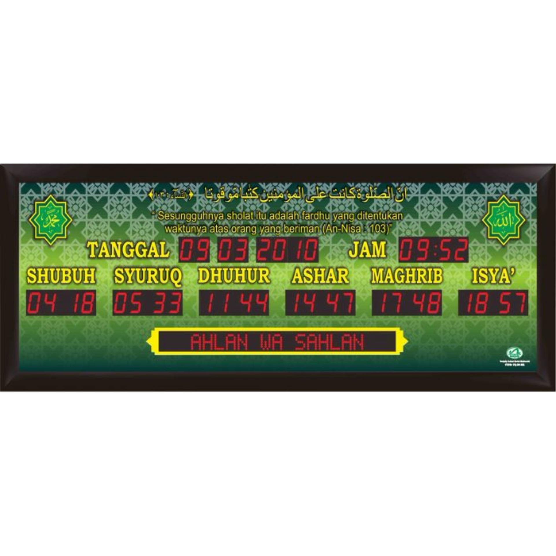 Jam Masjid Digital Ukuran Jumbo QH Frame Minimalis