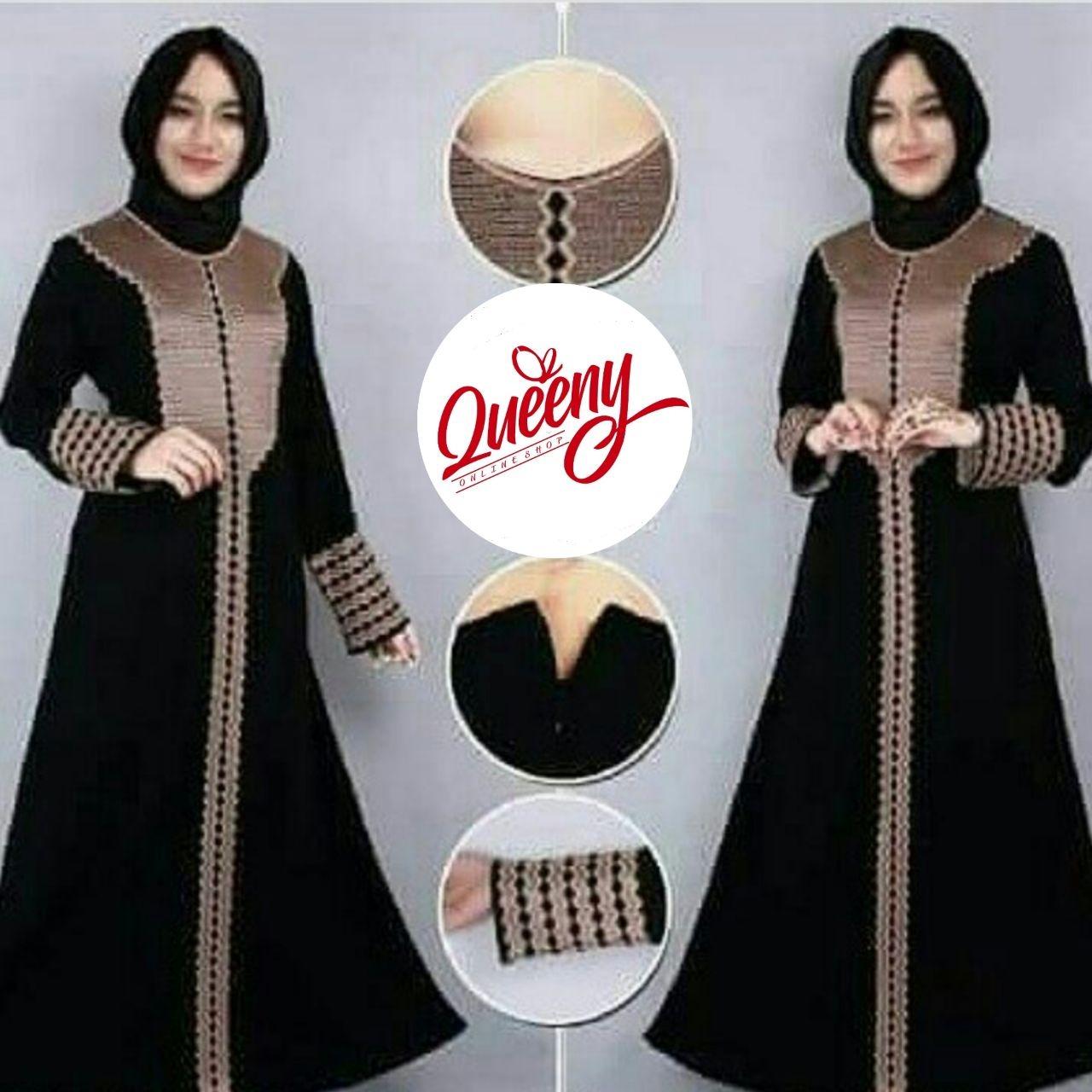gamis abaya hitam arab - fashion muslimah - abaya modern