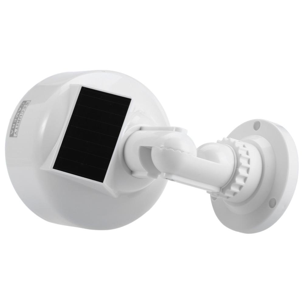 Energi Surya Tiruan Realistis Kamera Dome Keamanan Pengamanan dengan Stiker CCTV Berkedip Lampu .