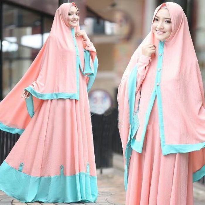 BUSANA MUSLIM BAJU SYARI GAMIS IMPORT OBRAL TERBARU MERAH PINK BIRU FG