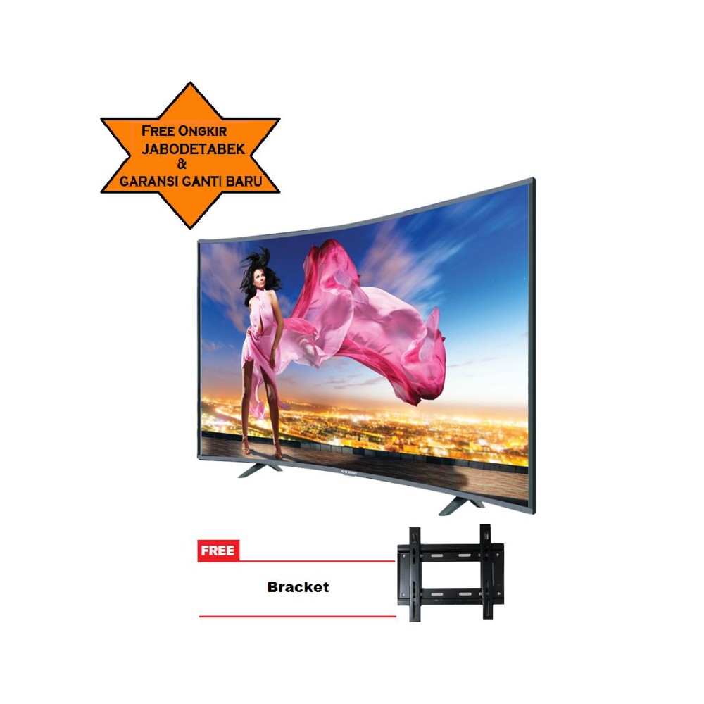 ICHIKO TV LED 49inch Ultra HD 4K Curve Basic (model S4998) Free Bracket
