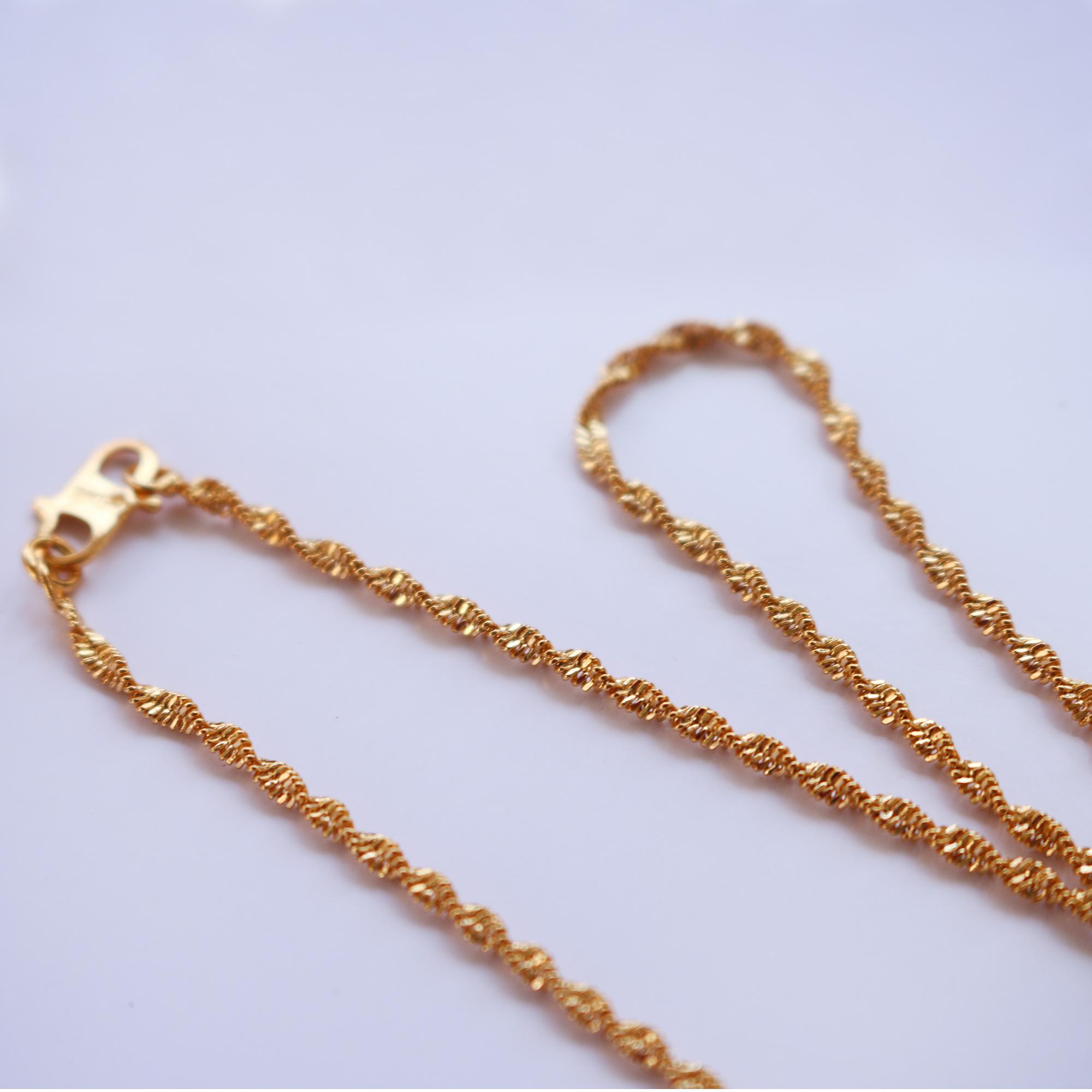 Azzam Kalung Pelintir Halus 45cm 24k Xuping 22 azzam kalung pelintir halus 45cm 24k xuping 22