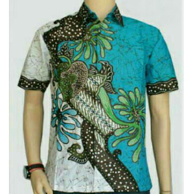 Model Kemeja Batik Pekalongan Batik Pria Baju Batik Kantor Jagad - Kuning