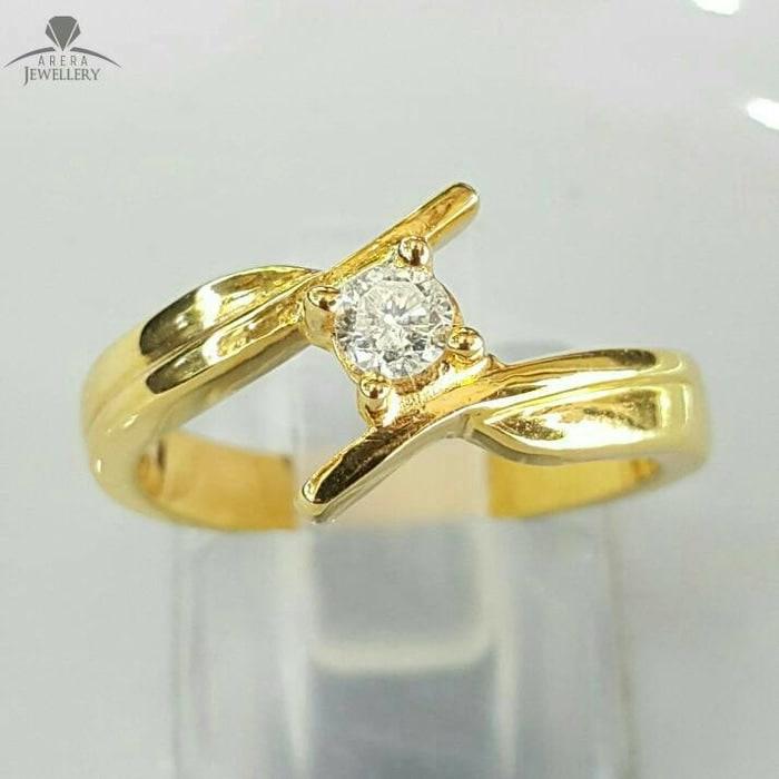 Cincin Emas Kuning Full Berlian Eropa