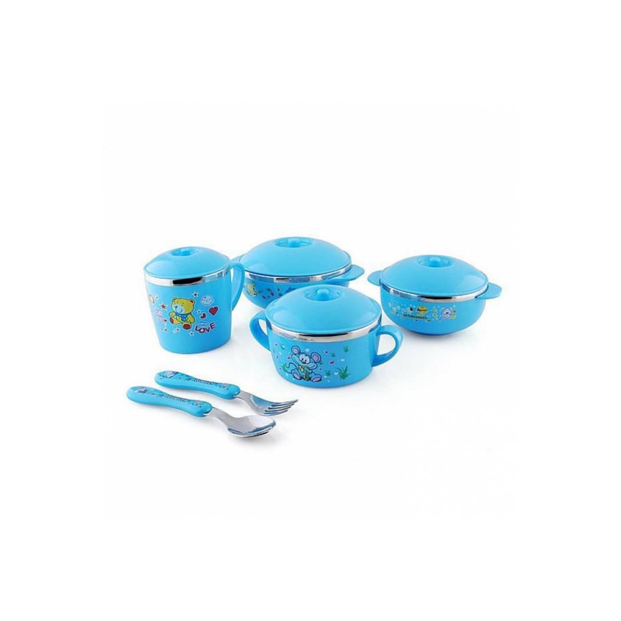 BP036 10PCS SET TEMPAT MAKAN MINUM ANAK BAYI BABY FEEDING SET BOWL - 2