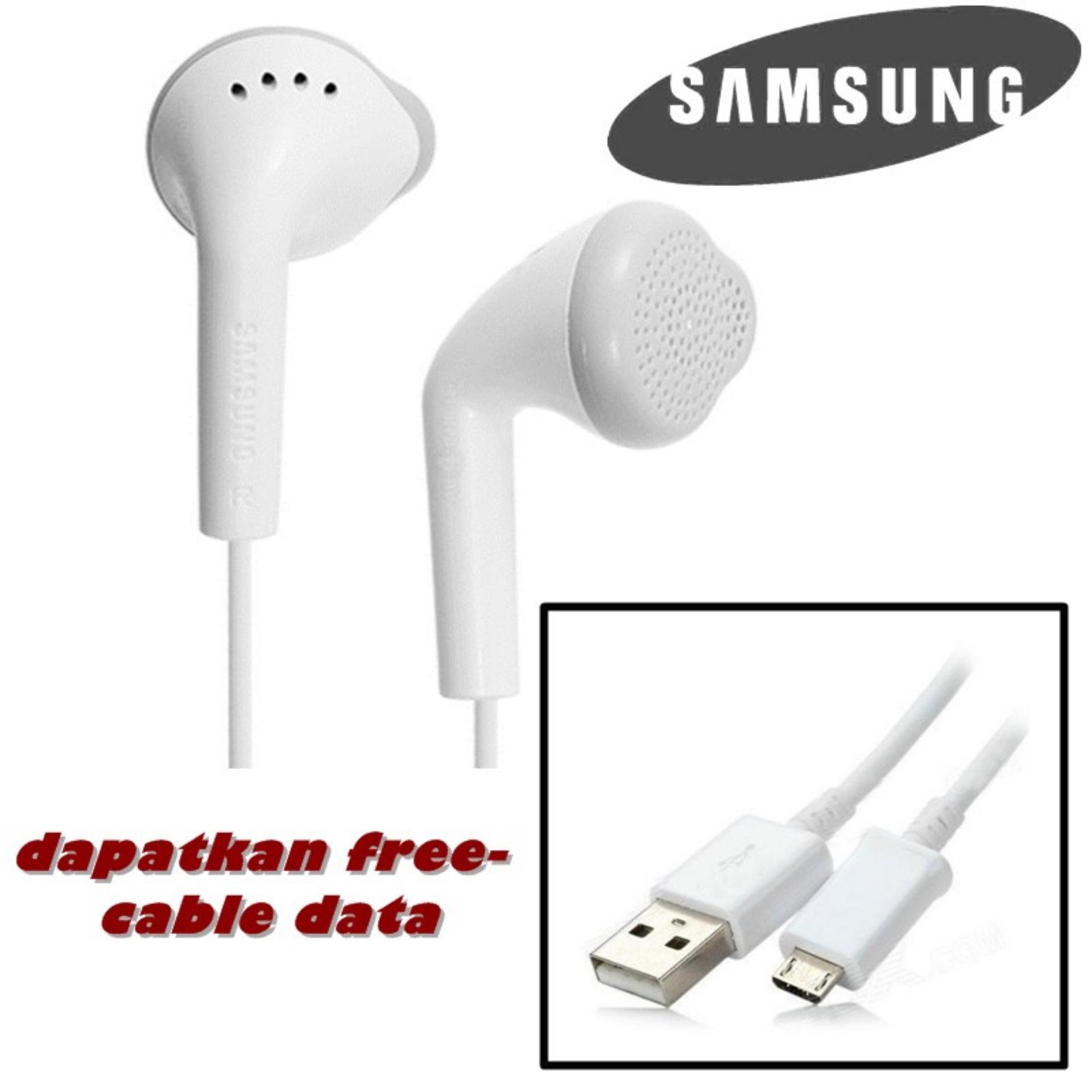 Samsung Handsfree YOUNG / Headphones Young Galler Gadget - Putih gratis samsung cable fast
