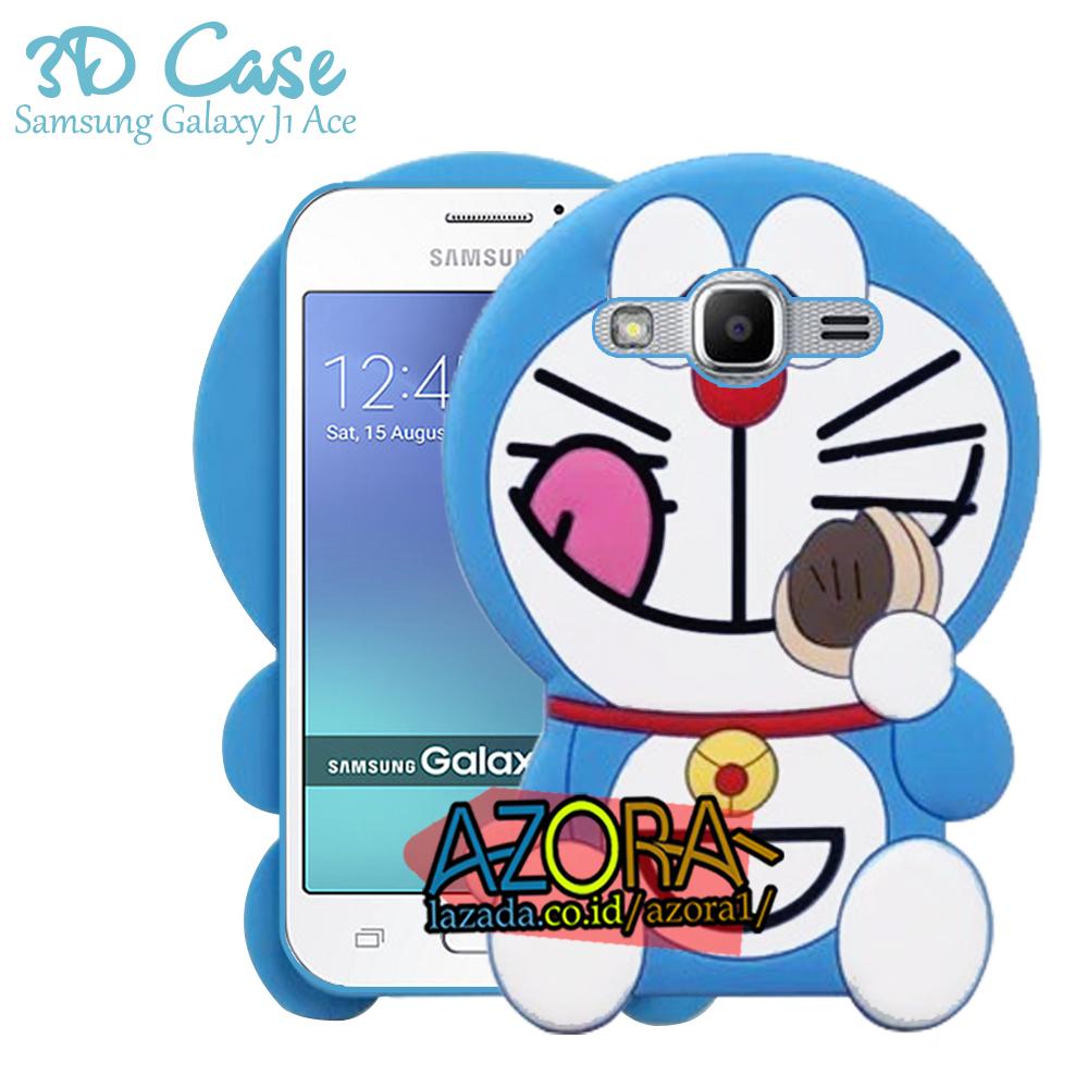 3D Case Samsung Galaxy J1 Ace Softcase 4D Karakter Boneka Hello Kitty Doraemon Lucu Character Cartoon