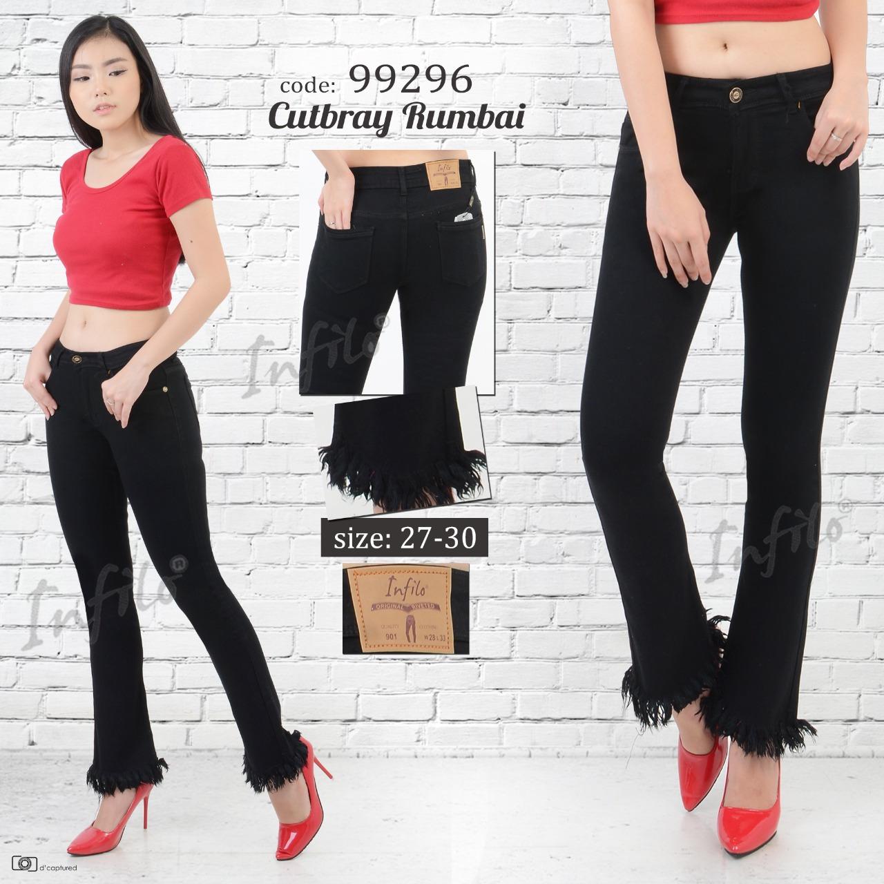 celana cewek cutbray hitam rumbay terbaru/terkini/musim saat ini/termurah