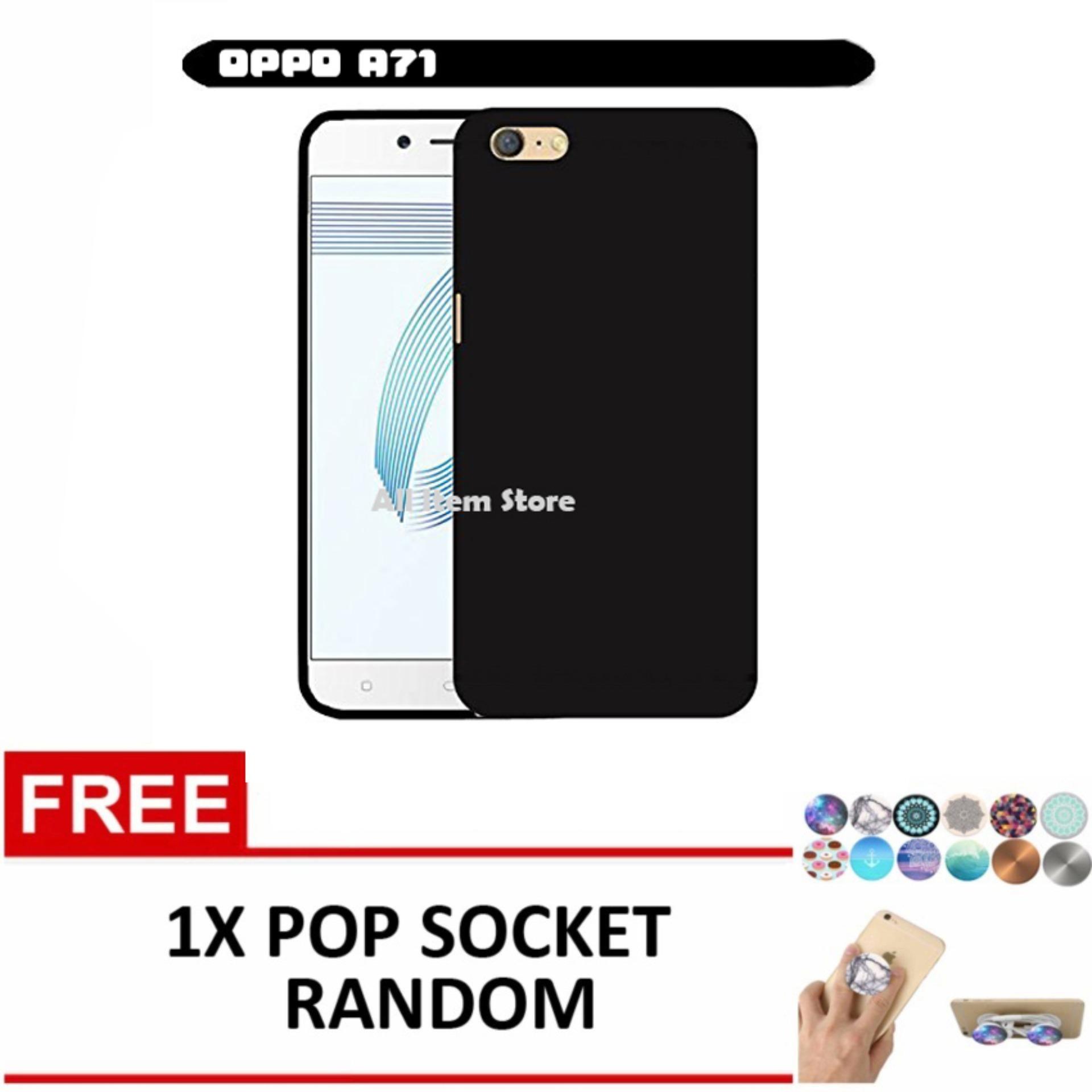 Case Slim Black Matte Oppo A71 Baby Skin Softcase Ultra Thin Jelly Silikon Babyskin - Black